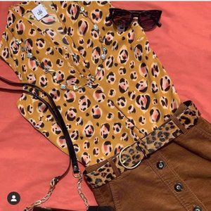 Cabi 3792 Prowl Leopard Print Blouse